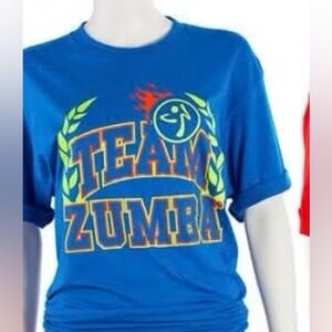 Brand New/ sealed package "Team Zumba" Tee, get one FREE Zumba hand towel.